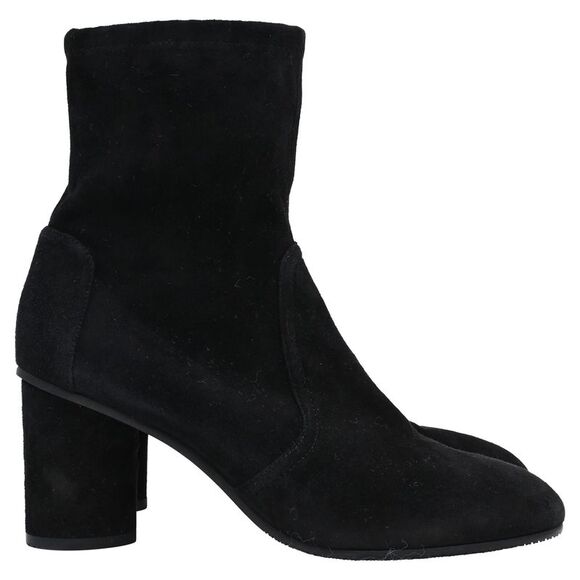Stuart Weitzman Margot Ankle Boots in Black Suede - Picture 1 of 8